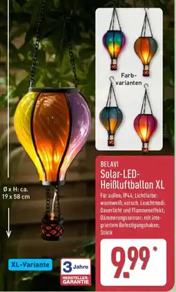 Aldi Nord BELAVI Solar-LED Heißluftballon XL Angebot