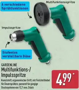 Aldi Nord GARDENLINE Multifunktions-/ Impulsspritze Angebot