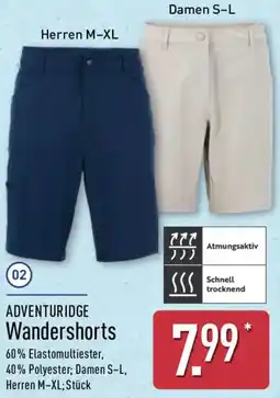 Aldi Nord ADVENTURIDGE Wandershorts Angebot