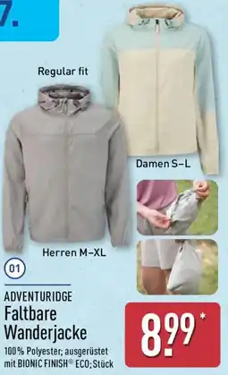Aldi Nord ADVENTURIDGE Faltbare Wanderjacke Angebot