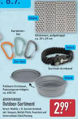 Aldi Nord ADVENTURIDGE Outdoor-Sortiment Angebot