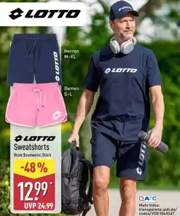 Aldi Nord LOTTO Sweatshorts Angebot