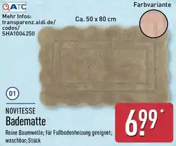 Aldi Nord NOVITESSE Badematte Angebot