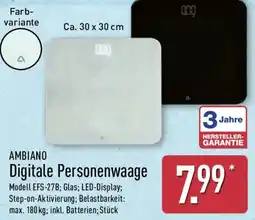 Aldi Nord AMBIANO Digitale Personenwaage Angebot