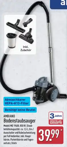 Aldi Nord AMBIANO Bodenstaubsauger Angebot