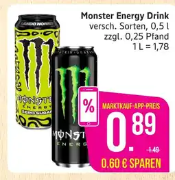 Marktkauf Monster monster energy drink zero sugar Angebot