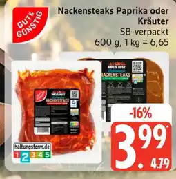Marktkauf Bro's best nackensteaks paprika Angebot