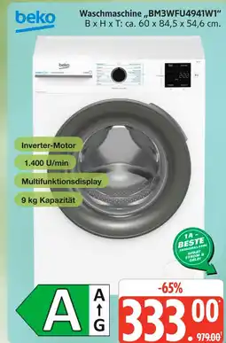 Marktkauf Beko waschmaschine „bm3wfu4941w1“ Angebot