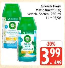 Marktkauf Airwick fresh matic nachfüller cotton & weisser flieder Angebot