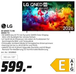 MediaMarkt LG 65 QNED 72 B6 QNED TV Angebot