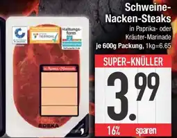 E-Center Schweine- Nacken-Steaks Angebot
