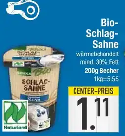 E-Center Bio- Schlag- Sahne Angebot