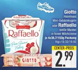 E-Center Giotto Mini-Gebäckkugeln oder Raffaello Angebot