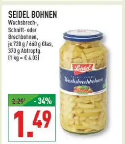 Marktkauf Seidel wachsbrech-, schnitt- oder brechbohnen Angebot