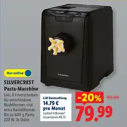 Lidl SILVERCREST Pasta-Maschine Angebot