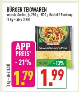 Marktkauf Burger teigwaren Angebot