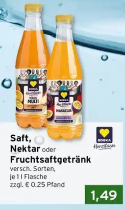 CAP Markt EDEKA Herzstücke Saft, Nektar oder Fruchtsaftgetränk Angebot