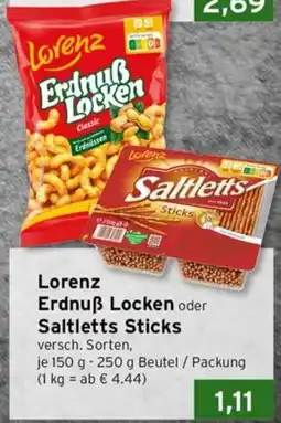 CAP Markt Lorenz Erdnuẞ Locken oder Saltletts Sticks Angebot