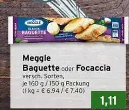 CAP Markt Meggle Baguette oder Focaccia Angebot