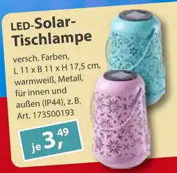 Sonderpreis Baumarkt LED-Solar- Tischlampe Angebot