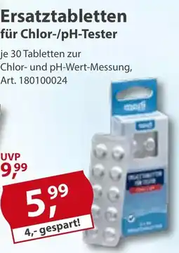 Sonderpreis Baumarkt medi POOL Ersatztabletten für Chlor-/pH-Tester Angebot