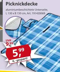 Sonderpreis Baumarkt Picknickdecke Angebot