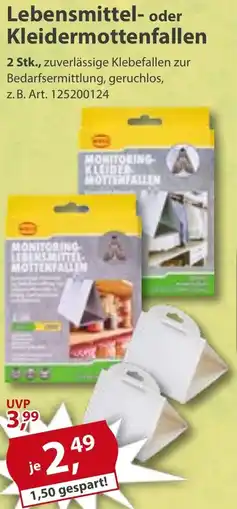 Sonderpreis Baumarkt Waco Lebensmittel- oder Kleidermottenfallen Angebot