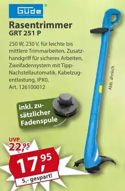 Sonderpreis Baumarkt Güde Rasentrimmer GRT 251 P Angebot