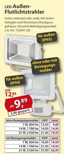 Sonderpreis Baumarkt LED-Außen- Flutlichtstrahler Angebot