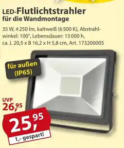 Sonderpreis Baumarkt LED-Flutlichtstrahler für die Wandmontage Angebot