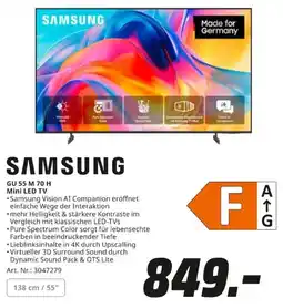 MediaMarkt SAMSUNG GU 55 M 70 H Mini LED TV Angebot