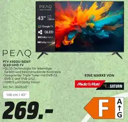 MediaMarkt PEAQ PTV 43GQU-5026T QLED UHD TV Angebot
