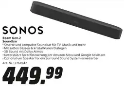 MediaMarkt SONOS Beam Gen.2 Soundbar Angebot