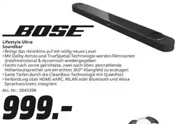 MediaMarkt BOSE Lifestyle Ultra Soundbar Angebot