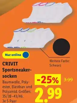 Lidl CRIVIT Sportsneakersocken Angebot