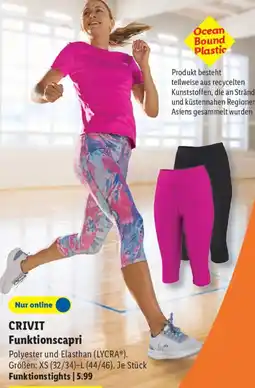 Lidl CRIVIT Funktionscapri Angebot