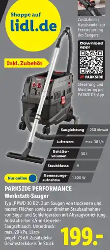 Lidl PARKSIDE PERFORMANCE Werkstatt-Sauger Angebot