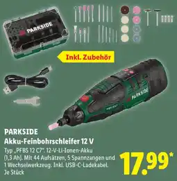 Lidl PARKSIDE Akku-Feinbohrschleifer 12 V Angebot