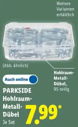 Lidl PARKSIDE Hohlraum Metall Dübel Angebot