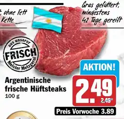 HIT Argentinische frische Hüftsteaks Angebot