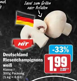 HIT Deutschland Riesenchampignons weiß Angebot
