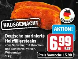 HIT Deutsche marinierte Holzfällersteaks Angebot