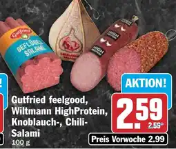 HIT Gutfried feelgood, Wiltmann HighProtein, Knoblauch, Chili Salami Angebot
