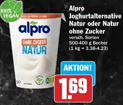 HIT Alpro Joghurtalternative Natur oder Natur ohne Zucker Angebot