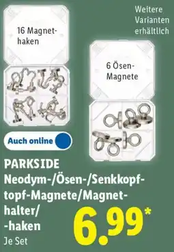Lidl PARKSIDE Neodym-/Ösen-/Senkkopftopf-Magnete/Magnethalter/ -haken Angebot
