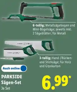 Lidl PARKSIDE Sägen-Set Angebot
