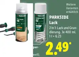 Lidl PARKSIDE Lack Angebot