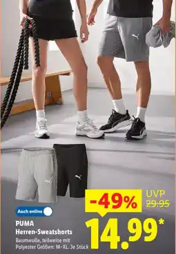 Lidl PUMA Herren-Sweatshorts Angebot