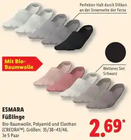Lidl ESMARA Füßlinge Angebot