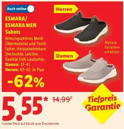 Lidl ESMARA/ ESMARA MEN Sabots Angebot